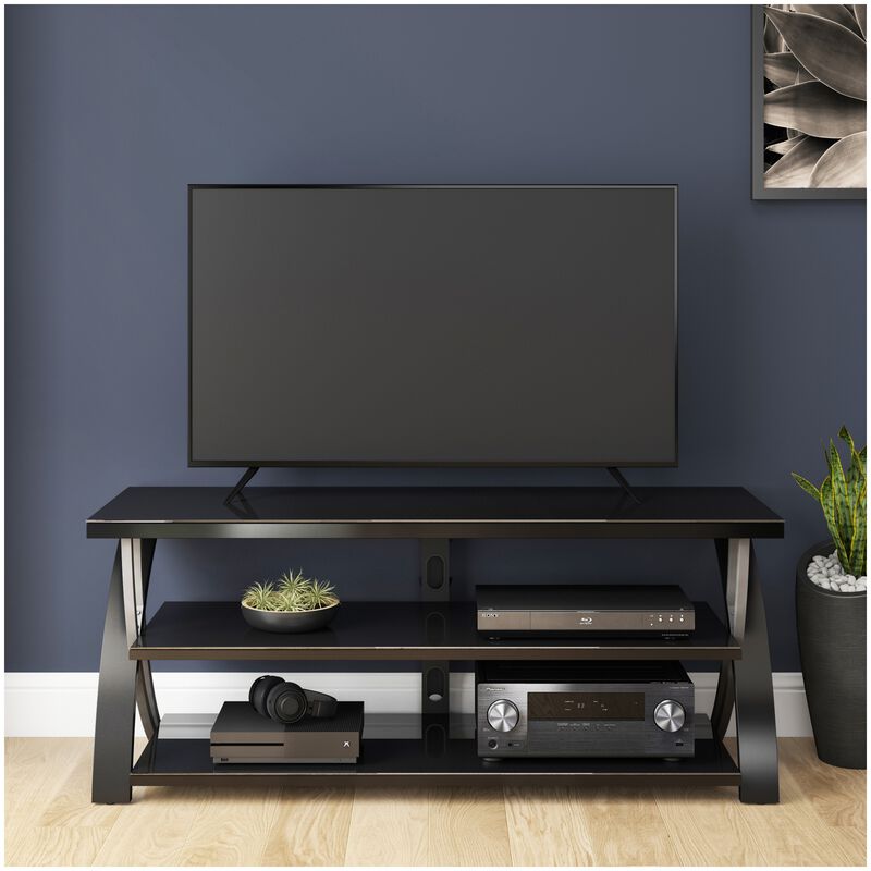 Living Style 54 in. TV Stand - Black, , hires