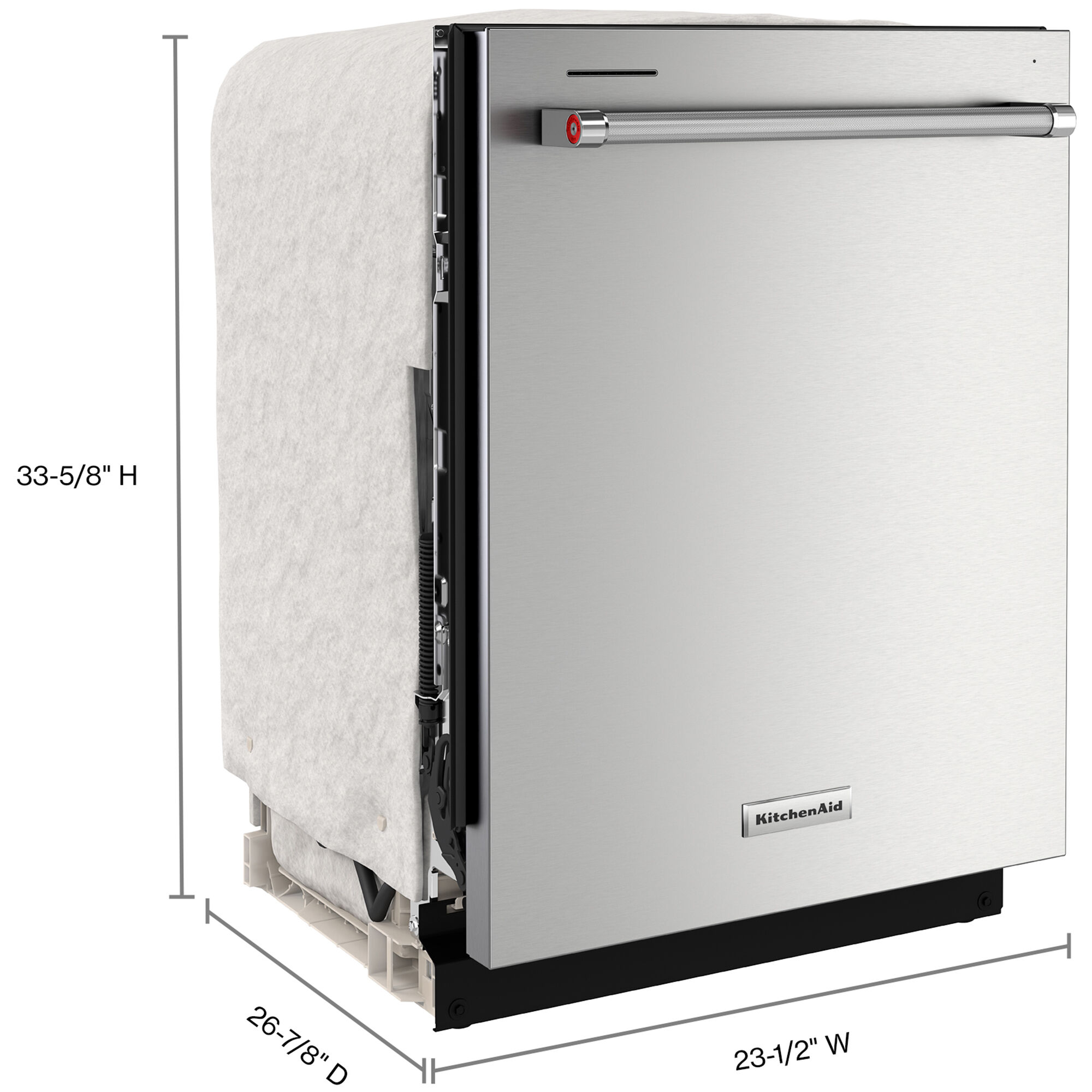 KitchenAid 24 in. Built In Dishwasher with Top Control 39 dBA