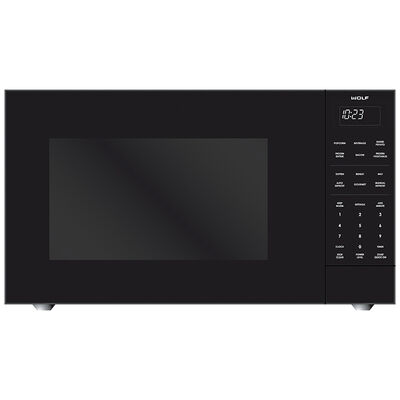 Wolf 24 in. 2.0 cu.ft Built-In/Countertop Microwave with 10 Power Levels & Sensor Cooking Controls - Black | MS24