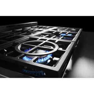KitchenAid 36 in. 5.1 cu. ft. Smart True European Convection Gas Range with 6 Sealed Burners - Ink Blue, Ink Blue, hires