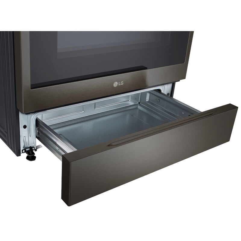 LG 30 in. 6.3 cu. ft. Smart Air-Fry True European Convection Slide-In Gas Range with 5 Sealed Burners & Griddle - Black Stainless Steel, , hires