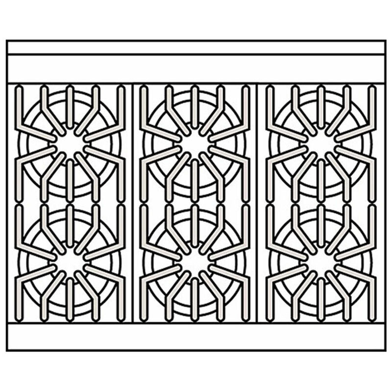 Viking 5 Series 36 in. 5.1 cu. ft. Standard Convection Gas Range with Open Burners - Stainless Steel, , hires