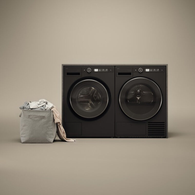 Asko 5-Series 24 in. 5.2 cu. ft. Smart Stackable Ventless Electric Dryer with Heat Pump & Sensor Dry - Graphite Black, Graphite Black, hires