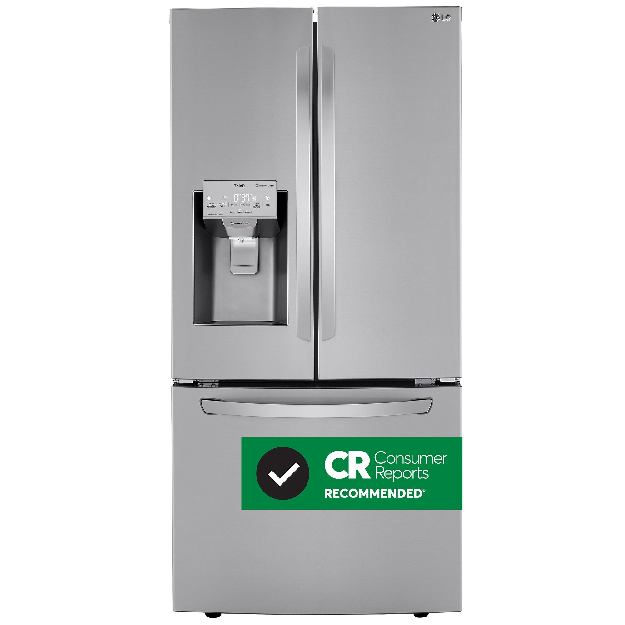 LG 33 in. 24.2 cu. ft. Smart French Door Refrigerator with