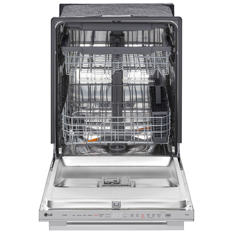 LG 24 in. Top Control Smart Dishwasher with 46 dBA Sound Level, 3rd Rack, QuadWash Pro & Dynamic Heat Dry - PrintProof Stainless Steel, , hires