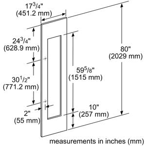 Thermador 18 in. Door Panel Kit for Wine Storage - Stainless Steel, , hires