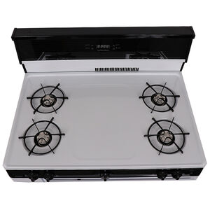 Premier 36 in. 3.9 cu. ft. Gas Range with Open Burners - White, White, hires