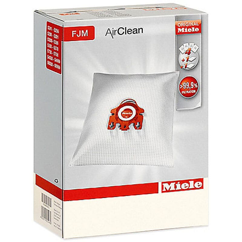 Miele FJM AirClean 3D Efficiency Dustbags plus Pre-Motor Filter &  Microfilter