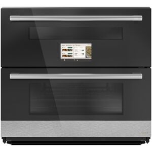 Cafe 30 in. 5.0 cu. ft. Smart Front Control Electric Double Wall Oven with True European Convection - Platinum Glass, , hires