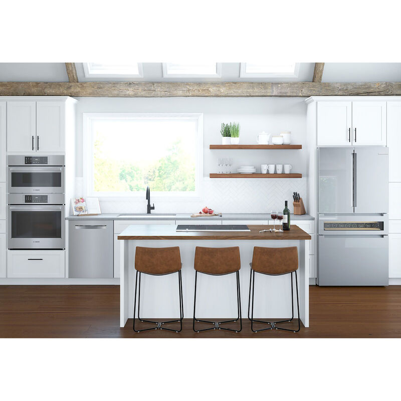 Bosch 800 Series 36 in. 20.5 cu. ft. Smart Counter Depth 4-Door French Door Refrigerator with Internal Water Dispenser - Stainless Steel, , hires