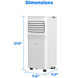 Midea 8,500 BTU (5,000 BTU DOE) 115V Portable Air Conditioner with 2 Fan Speeds, Sleep Mode & Remote Control - White, , hires