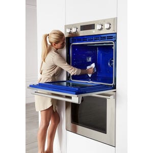 Signature Kitchen Suite 30 in. 9.4 cu. ft. Smart Front Control Electric Double Wall Oven with True European Convection - Stainless Steel, , hires