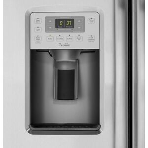 GE Profile 36 in. 21.9 cu. ft. Counter Depth Side by Side Refrigerator with Ice & Water Dispenser - Fingerprint Resistant Stainless, , hires