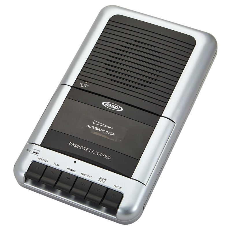 Jensen Standard Cassette Player and Recorder - Silver, , hires