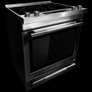 JennAir 30 in. 6.8 cu. ft. Air Fry True European Convection Slide-In Electric Range with Radiant Burners - Stainless Steel, , hires