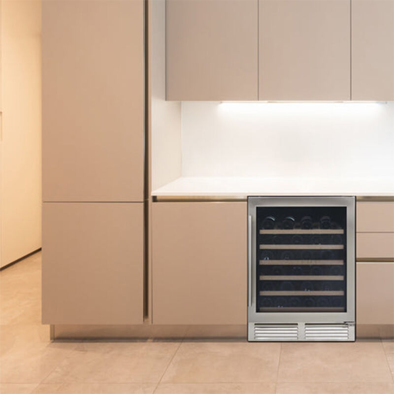 Avanti Designer Series 23 in. Undercounter Wine Cooler with Wood Racks, Single Temperature Zone & 51 Bottle Capacity - Stainless Steel, , hires