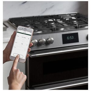 Cafe 30 in. 5.6 cu. ft. Smart Air Fry True European Convection Slide-In Gas Range with 6 Sealed Burners & Griddle - Platinum Glass, Platinum Glass, hires