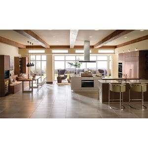 Wolf 42 in. Convertible Chimney Style Range Hood with 4 LED Lights - Black, Black, hires