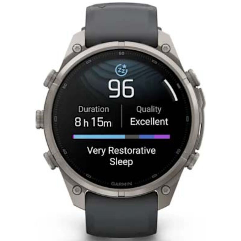 Garmin fenix 9 Pro 47 mm, AMOLED Smart Watch - Titanium with Graphite/Black Silicone Band, , hires