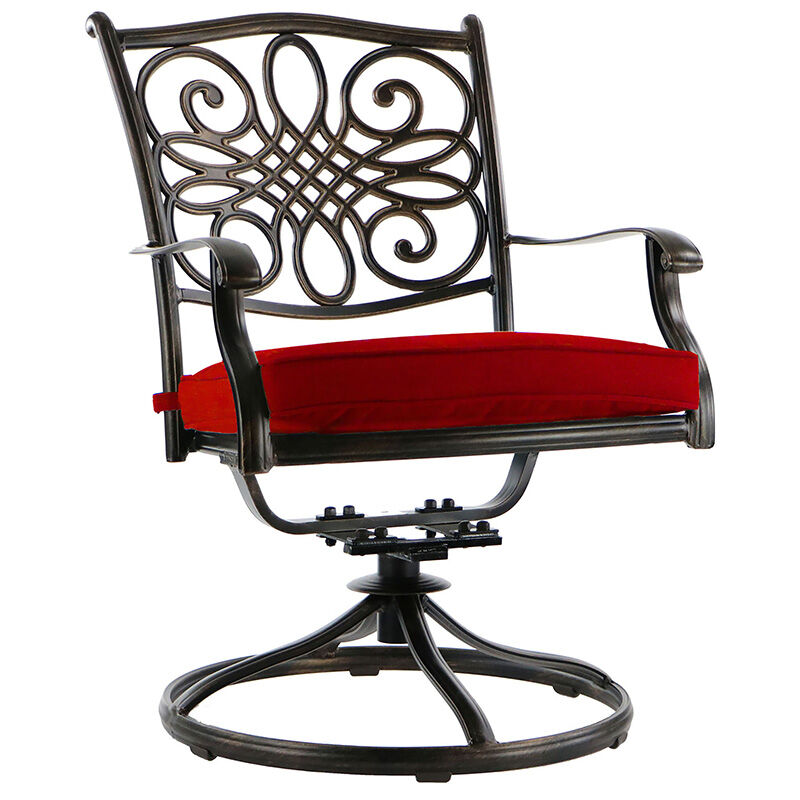 Hanover Traditions 3-Piece Bistro Set - Red, , hires