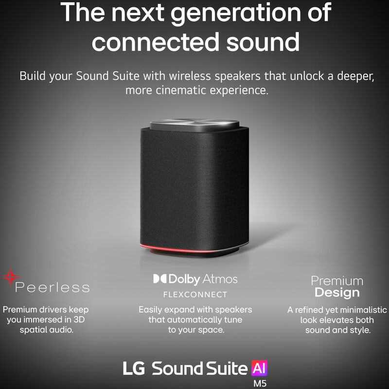 LG Sound Suite M5 Wireless Spaital Speaker - Black, , hires