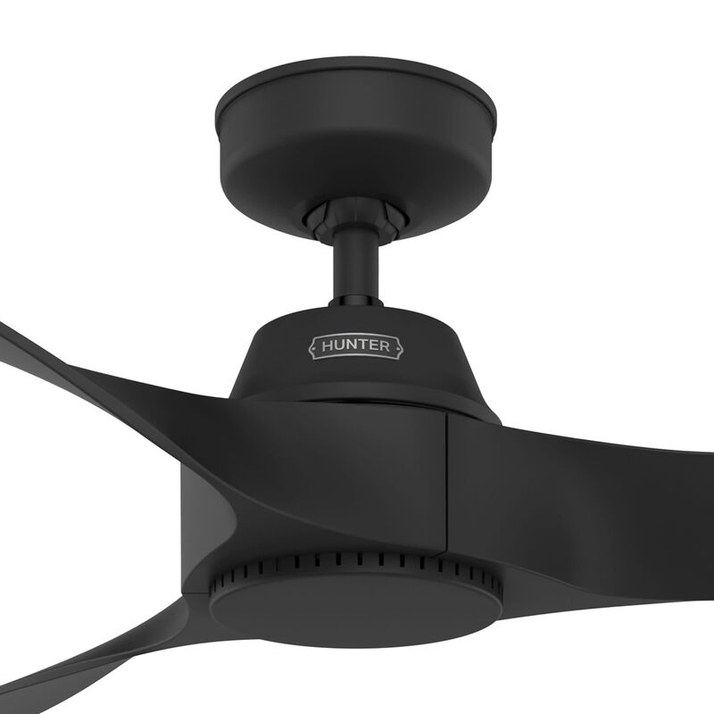 Hunter 60 in. Mosley Energy Star Damp Rated Ceiling Fan and Wall Control - Matte Black, , hires