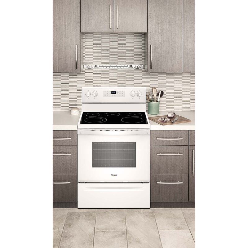 Whirlpool® 30 5.3 cu.ft. White Electric Range (Smooth Top) at