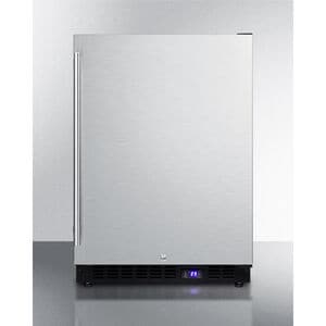 Summit 24 in. 4.7 cu. ft. Built-In Frost Free Compact Upright Freezer with Ice-Maker & Adjustable Shelves - Custom Panel Ready, , hires