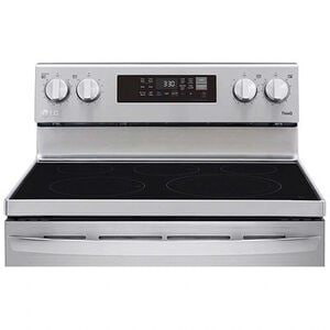 LG 30 in. 6.3 cu. ft. Smart Air Fry Standard Convection Electric Range with Radiant Burners - Stainless Steel, Stainless Steel, hires