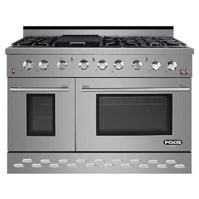 NXR 48 in. 7.2 cu. ft. Standard Convection Double Oven Gas Range with 6 Sealed Burners - Stainless Steel | SC4811LP