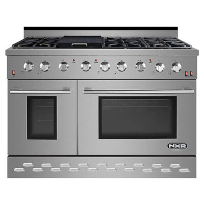 NXR 48 in. 7.2 cu. ft. Convection Double Oven Freestanding LP Gas Range with 6 Sealed Burners - Stainless Steel | SC4811LP