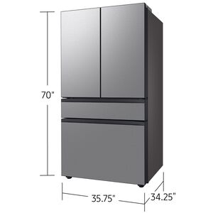 Samsung Bespoke 36 in. 28.9 cu. ft. Smart 4-Door French Door Refrigerator with Internal Water Autofill Pitcher & Beverage Center - Fingerprint Resistant Stainless Steel, , hires