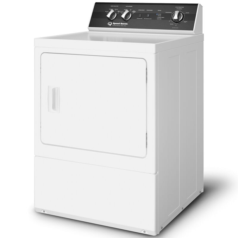 Speed Queen DR5 27 in. 7.0 cu. ft. Electric Dryer with Sensor Dry, Sanitize & Steam Cycle - White, , hires