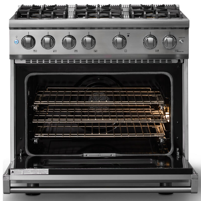 Viking 5 Series 36 in. 5.1 cu. ft. Standard Convection Gas Range with 6 Sealed Burners - Stainless Steel, , hires
