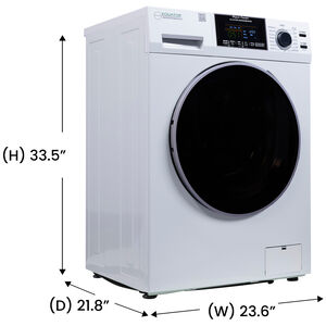 Equator 24 in. 1.6 cu. ft. Electric Front Load All-in-One Laundry Center with Pet Cycle, Sanitize Cycle & Sensor Dry - White, White, hires
