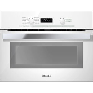 Miele 24" 1.5 Cu. Ft. Electric Wall Oven with Standard Convection - White, , hires