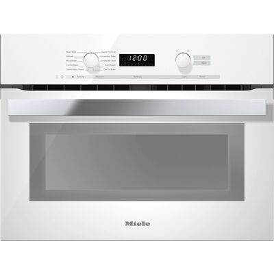 Miele 24" 1.5 Cu. Ft. Electric Wall Oven with Standard Convection - White | H6200BMBRWS