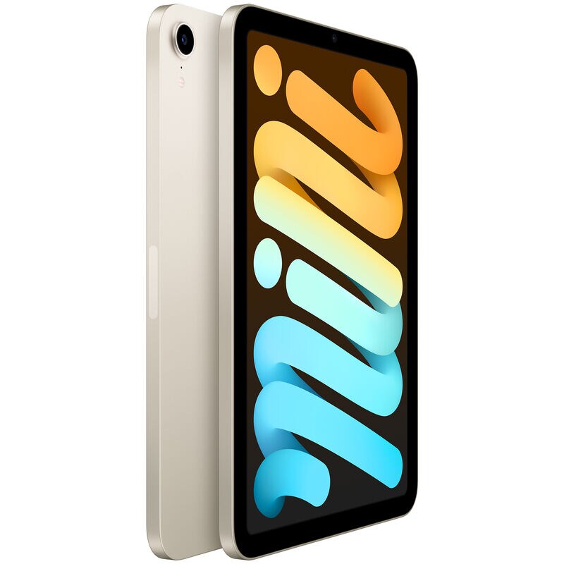Apple 8.3" iPad mini 6th Gen, 64GB, Wi-Fi + Cellular - Starlight, Starlight, hires