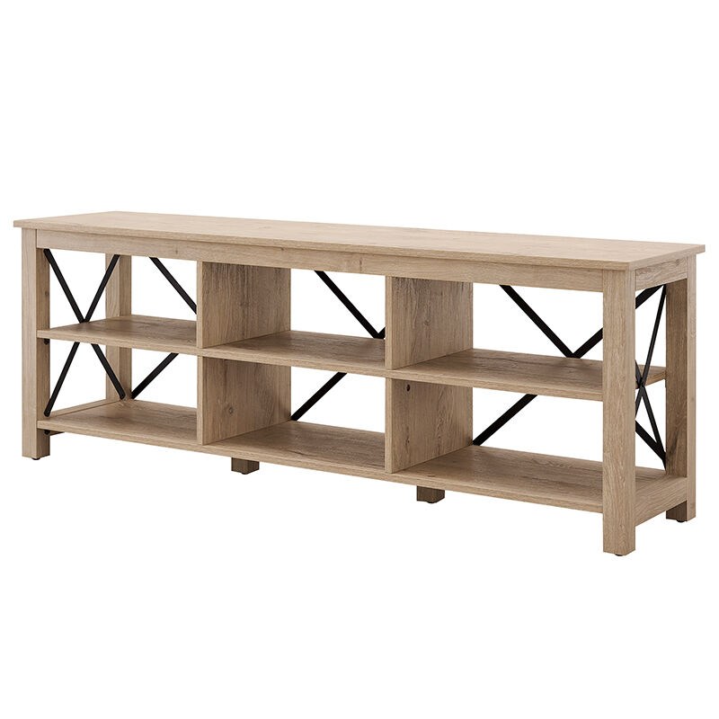 Hudson & Canal Sawyer 68" TV Stand - White Oak, , hires