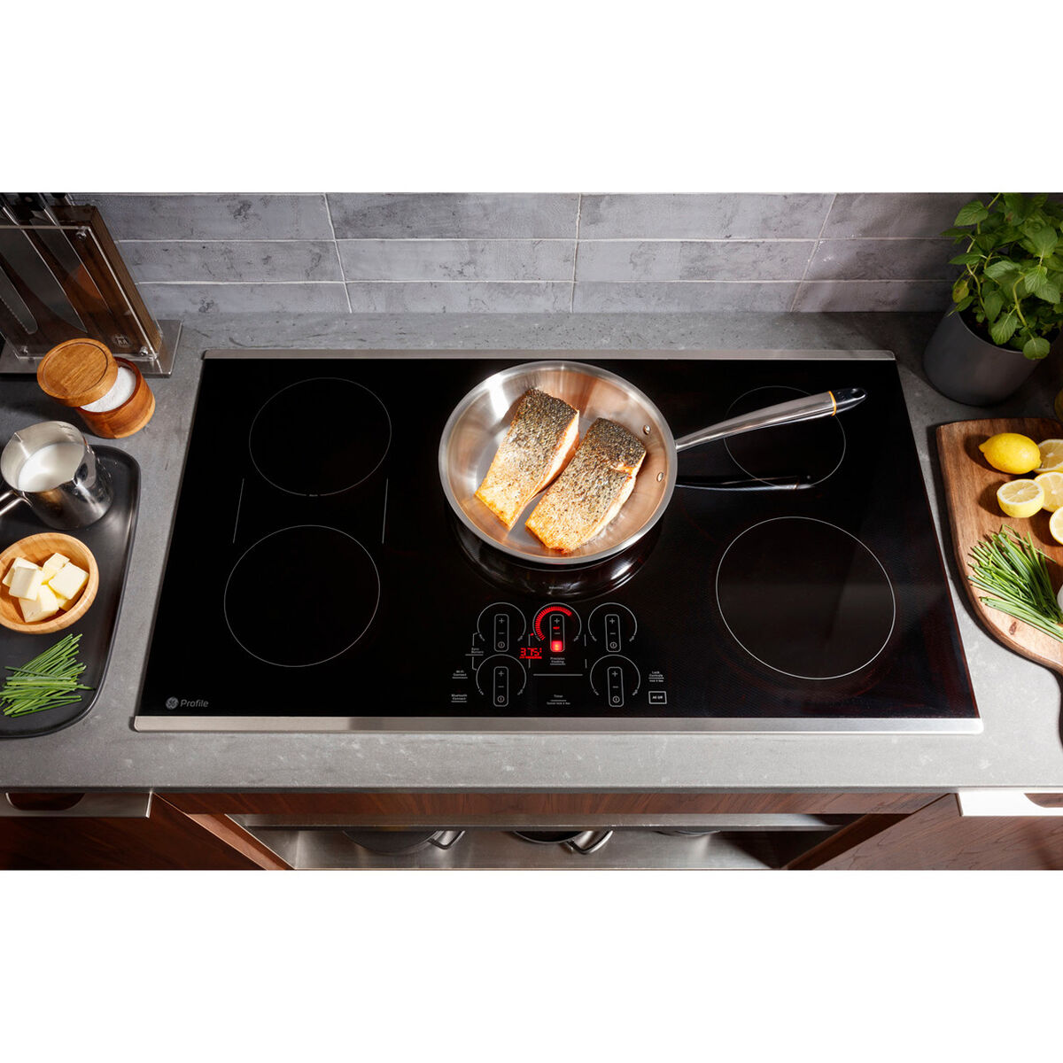 GE Profile 30 in. 4-Burner Smart Induction Cooktop with Simmer
