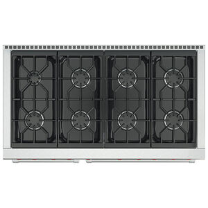 Wolf 48 in. 6.9 cu. ft. Standard Convection Double Oven Gas Range with 8 Sealed Burners - Stainless Steel, , hires
