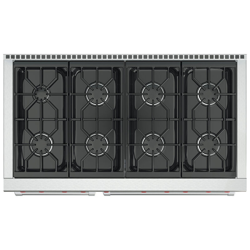 Wolf 48 in. 6.9 cu. ft. Standard Convection Double Oven Gas Range with 8 Sealed Burners - Stainless Steel, , hires