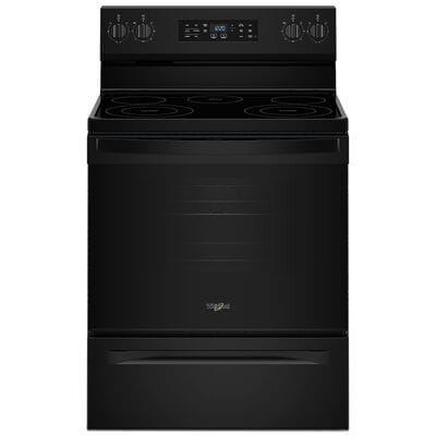 Whirlpool 30 in. 5.3 cu. ft. Air-Fry Standard Convection Electric Range with Radiant Burners - Black | WFES4530SB