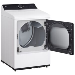 LG 27 in. 7.3 cu. ft. Smart Gas Dryer with EasyLoad Door, AI Sensor Dry, TurboSteam Technology, Sanitize & Steam Cycle - Alpine White, Alpine White, hires