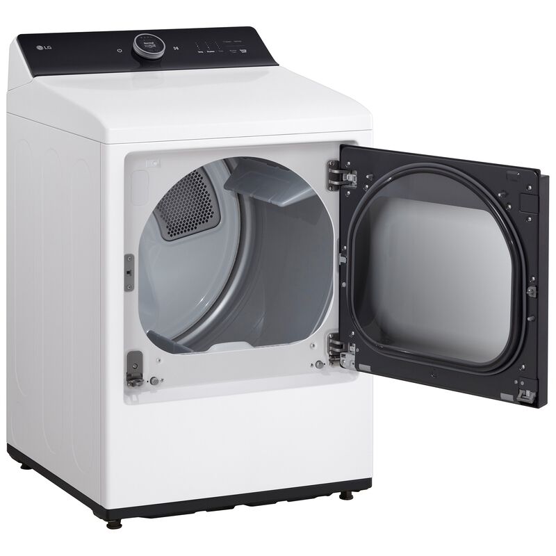 LG 27 in. 7.3 cu. ft. Smart Gas Dryer with EasyLoad Door, AI Sensor Dry, TurboSteam Technology, Sanitize & Steam Cycle - Alpine White, Alpine White, hires
