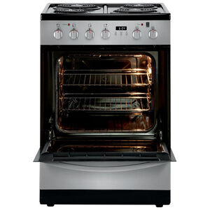 Frigidaire 24 in. 1.9 cu. ft. Oven Freestanding Electric Range with 4 Coil Burners - Stainless Steel, Stainless Steel, hires