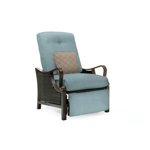Hanover Ventura Patio Furniture Luxury Recliner - Ocean Blue, , hires