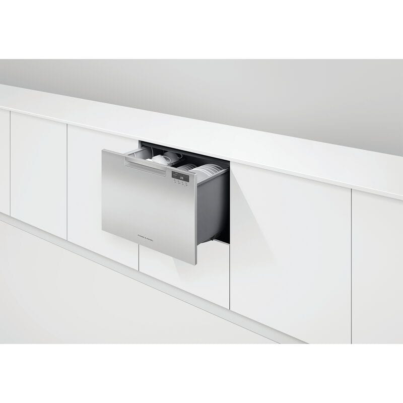 Fisher & Paykel Series 7 24 in. Smart Dishwasher with Front Control, 42 dBa Sound Level & Pocket - Stainless Steel, , hires