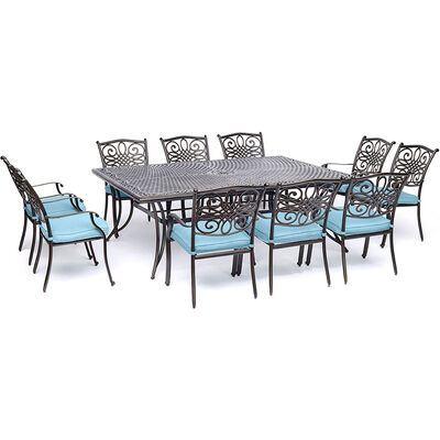 Hanover Traditions 11-Piece Dining Set-Blue e | TRADDN11PCBL