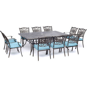 Hanover Traditions 11-Piece Dining Set-Blue e, Blue, hires